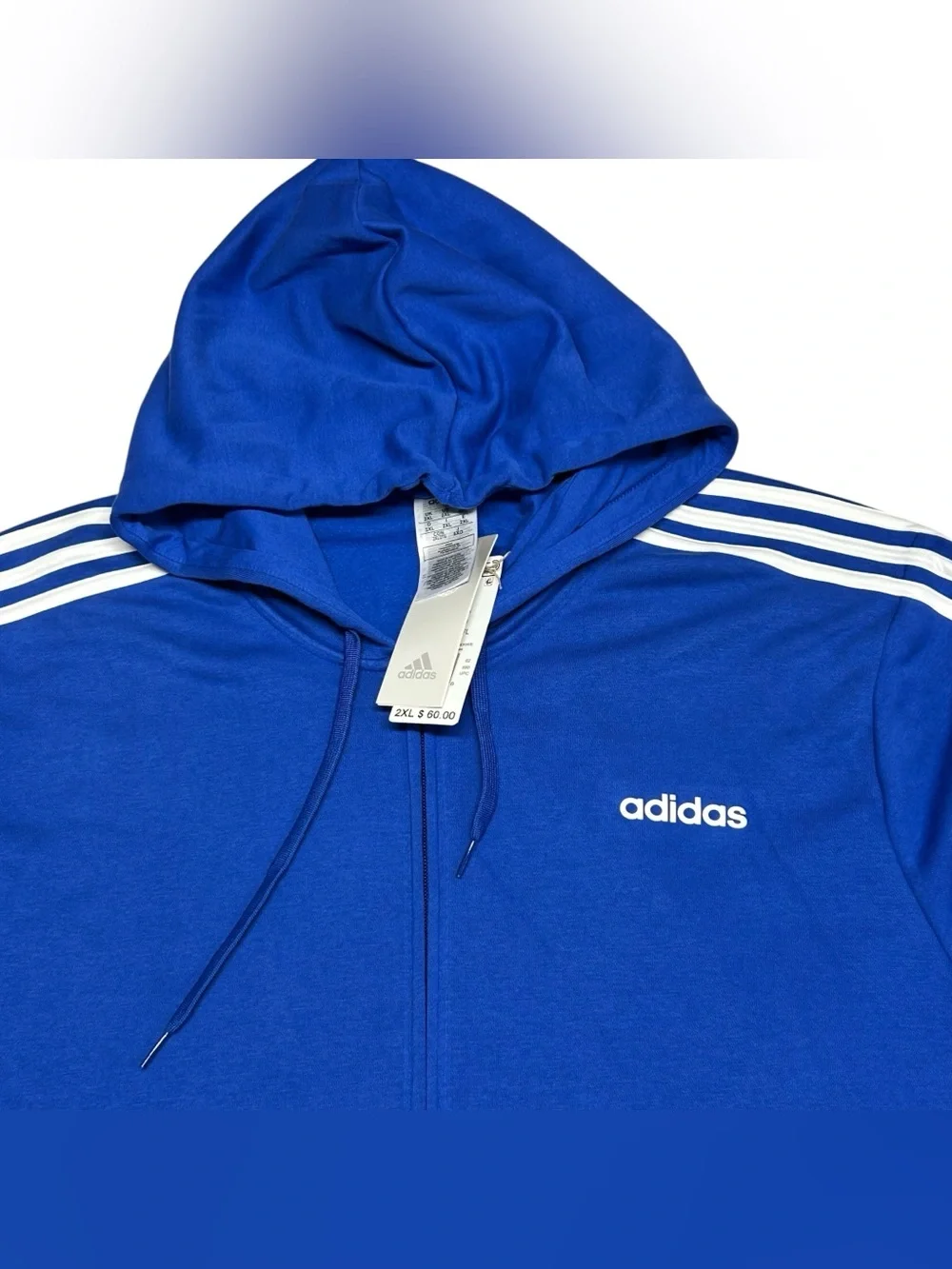 Adidas Track Mens Size 2XL Hoodie Jacket Golf Running  Activewear Full Zip NWT
